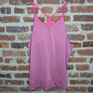 Champion XL Pink Loose Racerback Workout Tank Top w/ Built in Sports Bra‎